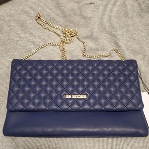 Brand new Love Moschino Navy quilted crossbody bag